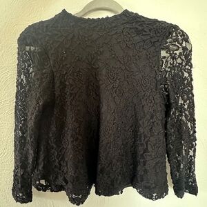 Forever 21 Black Floral Lace Blouse